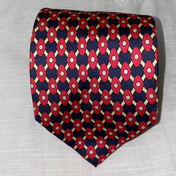 Charles Jourdan Lattice Silk Tie - Picture 1 of 4